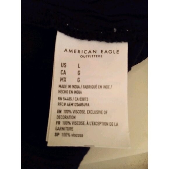 American Eagle Outfitters Black Blouse with Floral Embroidery - Picture 9 of 10